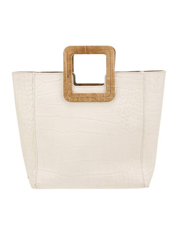 Staud Handle Bags Embossed Leather Top Bag