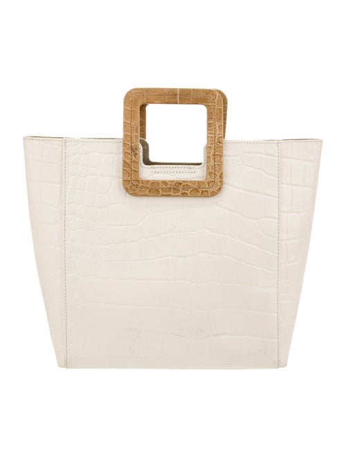 Staud Embossed Leather Top Handle Bag
