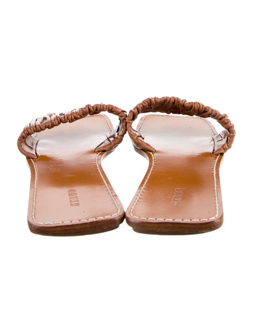 Staud Leather Pleated Accents Slides