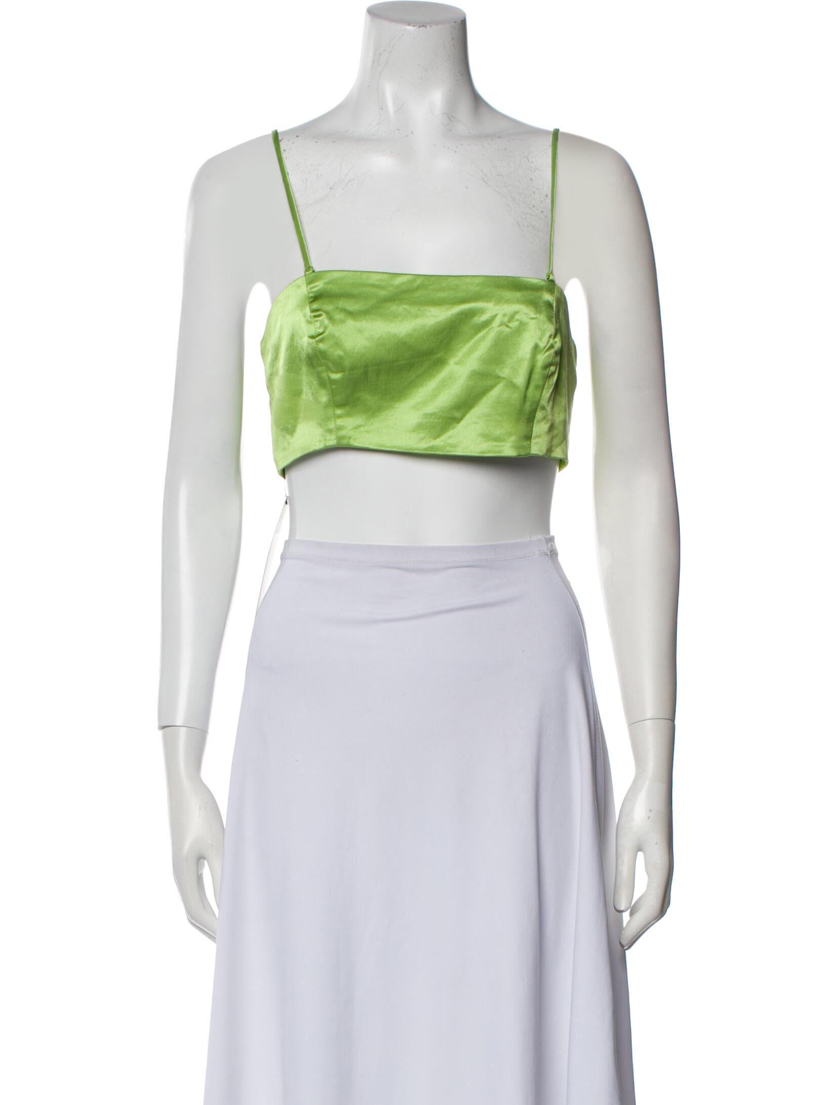 Staud Square Neckline Sleeveless Crop Top