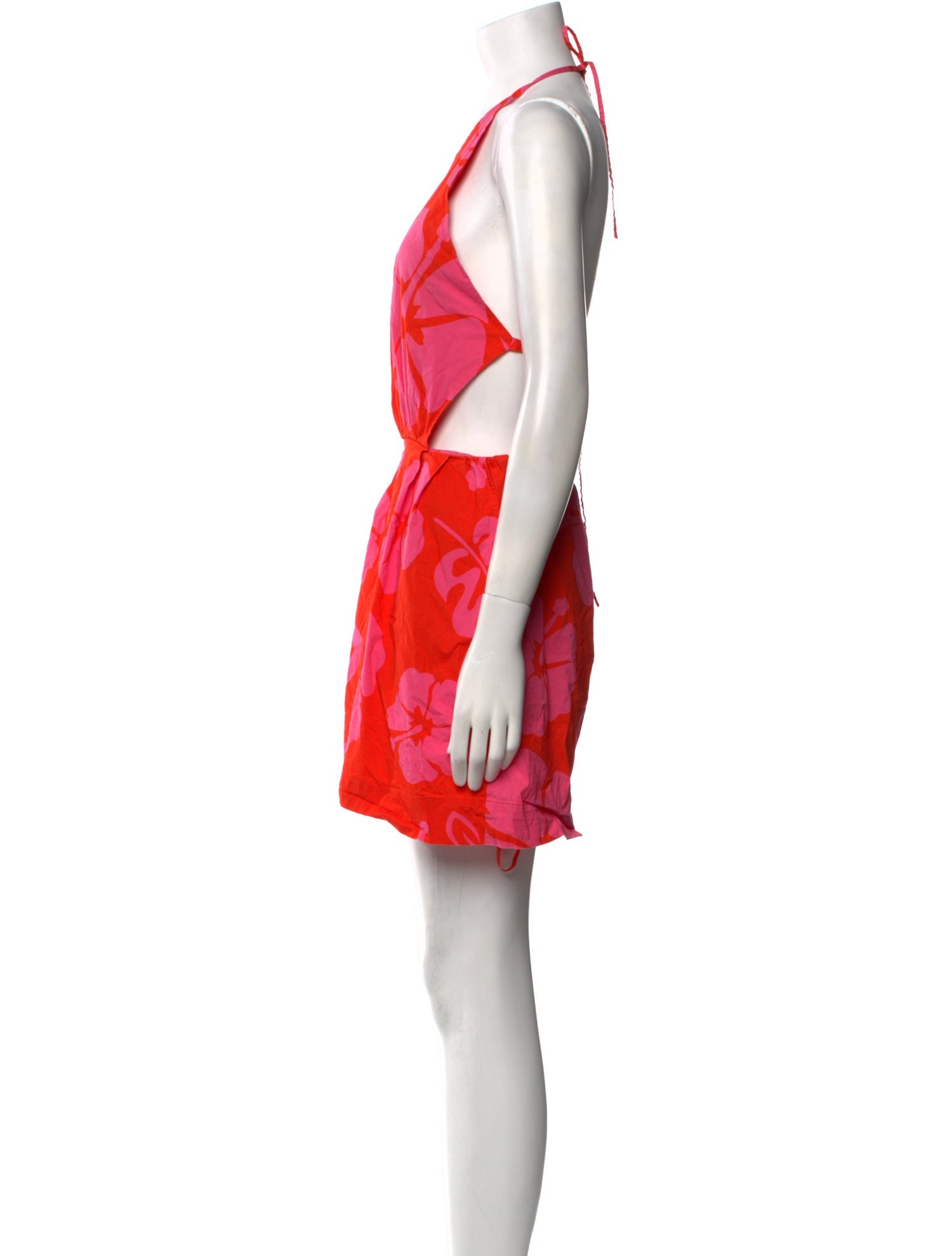 Staud Floral Print Halterneck Romper