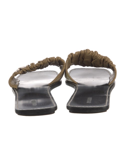 Staud Leather Pleated Accents Slides