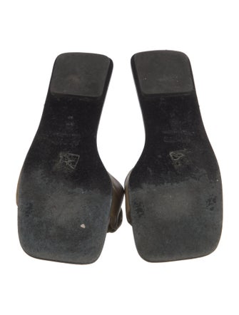 Staud Leather Pleated Accents Slides