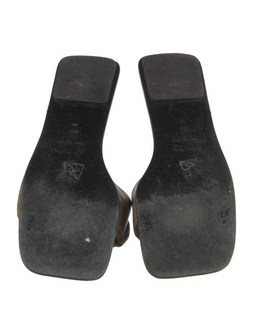 Staud Leather Pleated Accents Slides