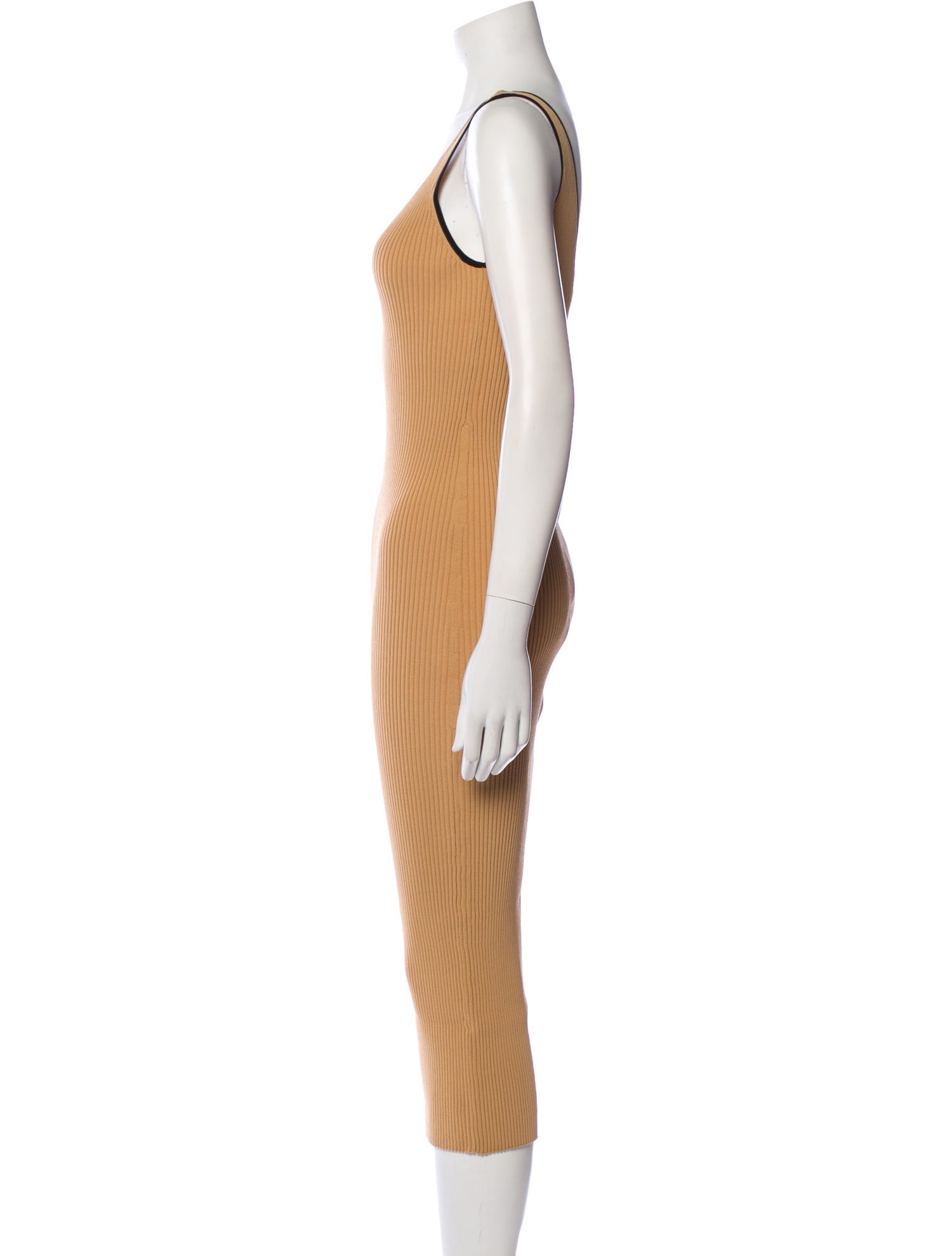 Staud V-Neck Midi Length Dress