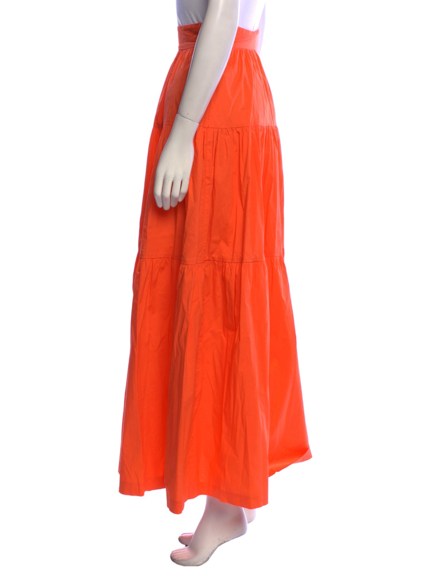 Staud Ruffle Embellishment Long Skirt