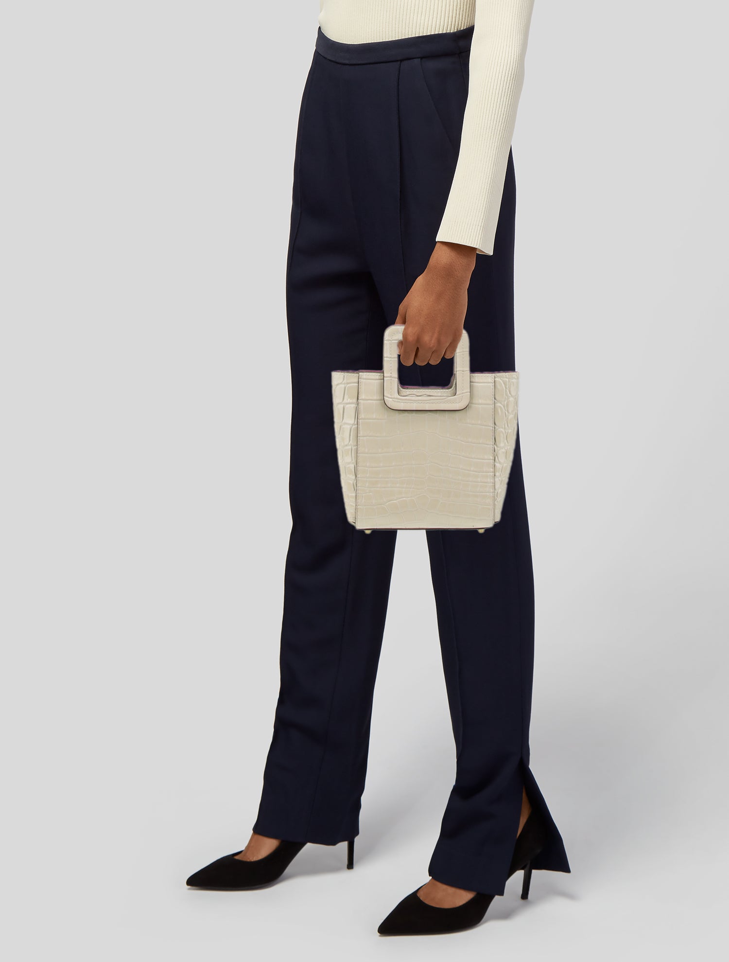 Staud Patent Leather Top Handle Bag