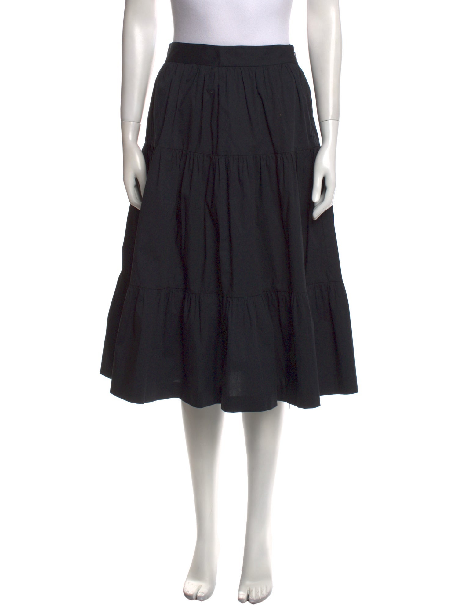 Staud Ruffle Embellishment Midi Length Skirt