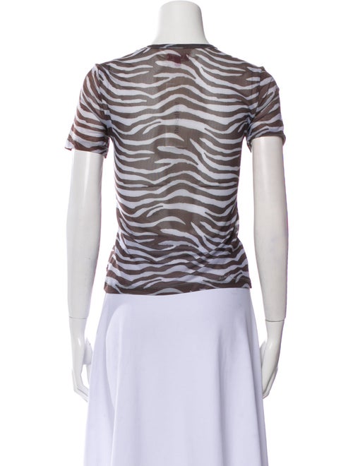 Staud Nylon Animal Print T-Shirt