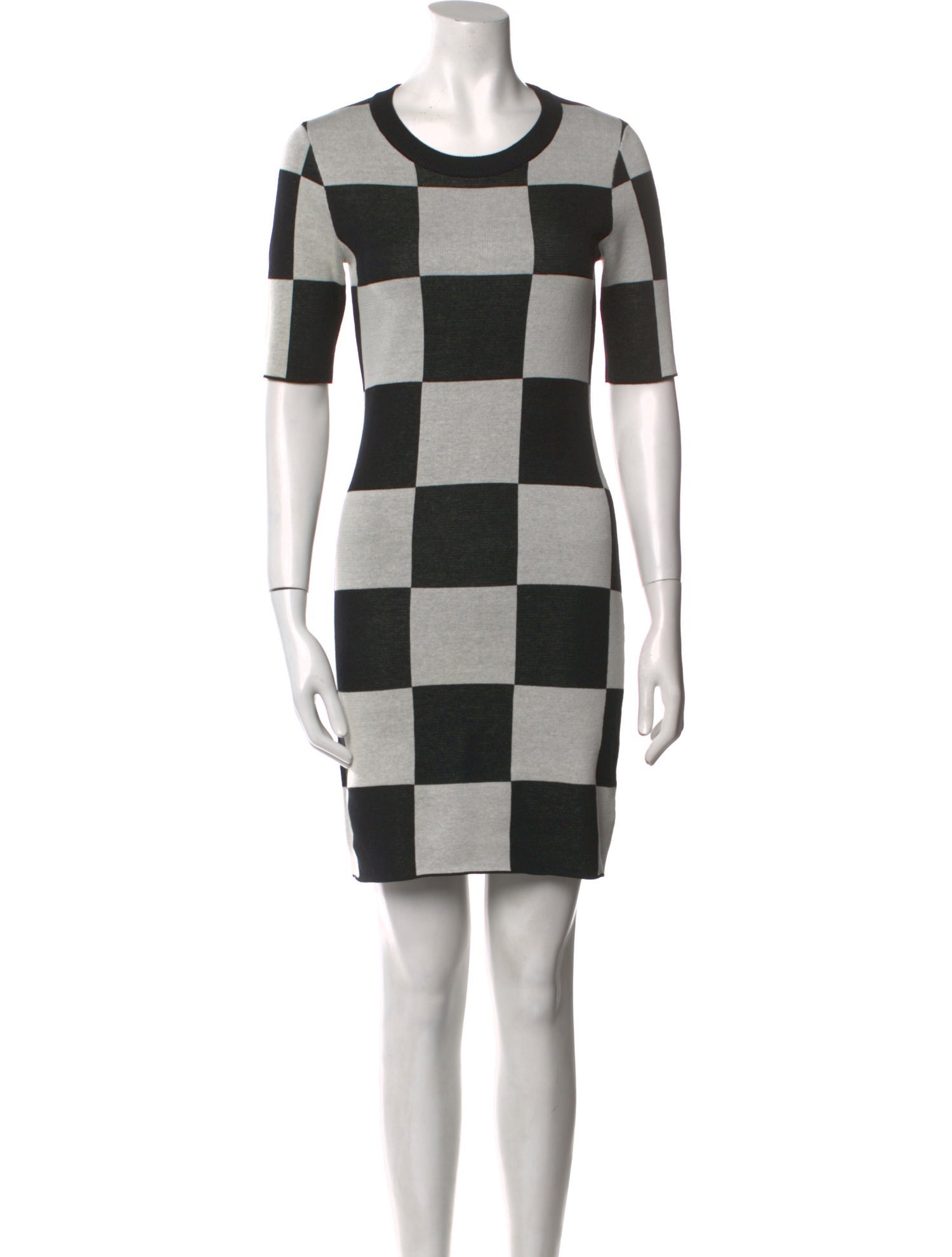 Staud Plaid Print Mini Dress