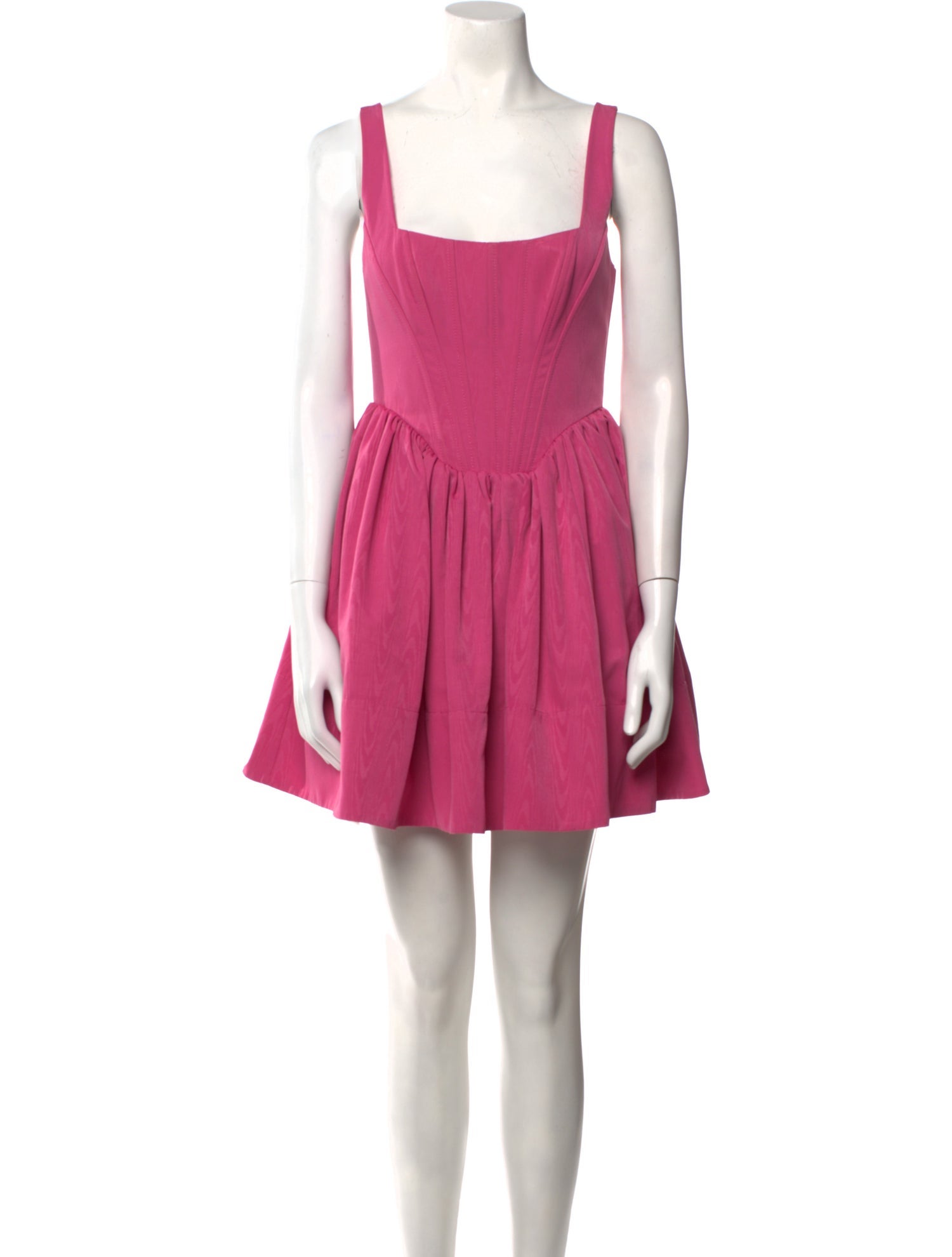 Staud Square Neckline Mini Dress