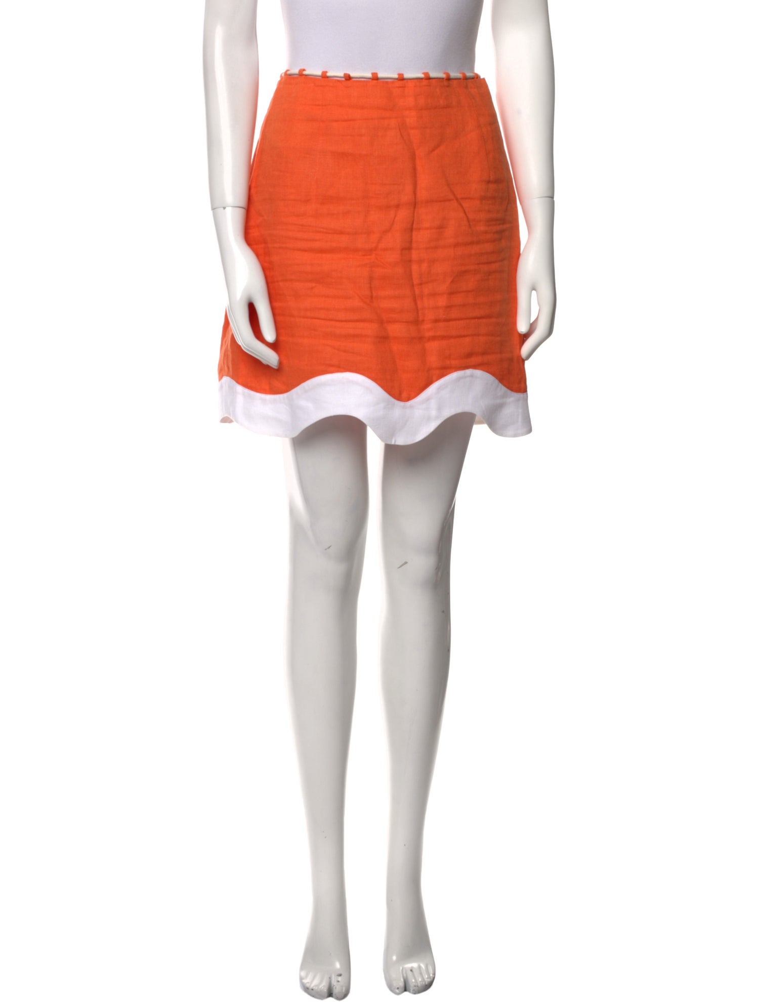 Staud Linen Mini Skirt