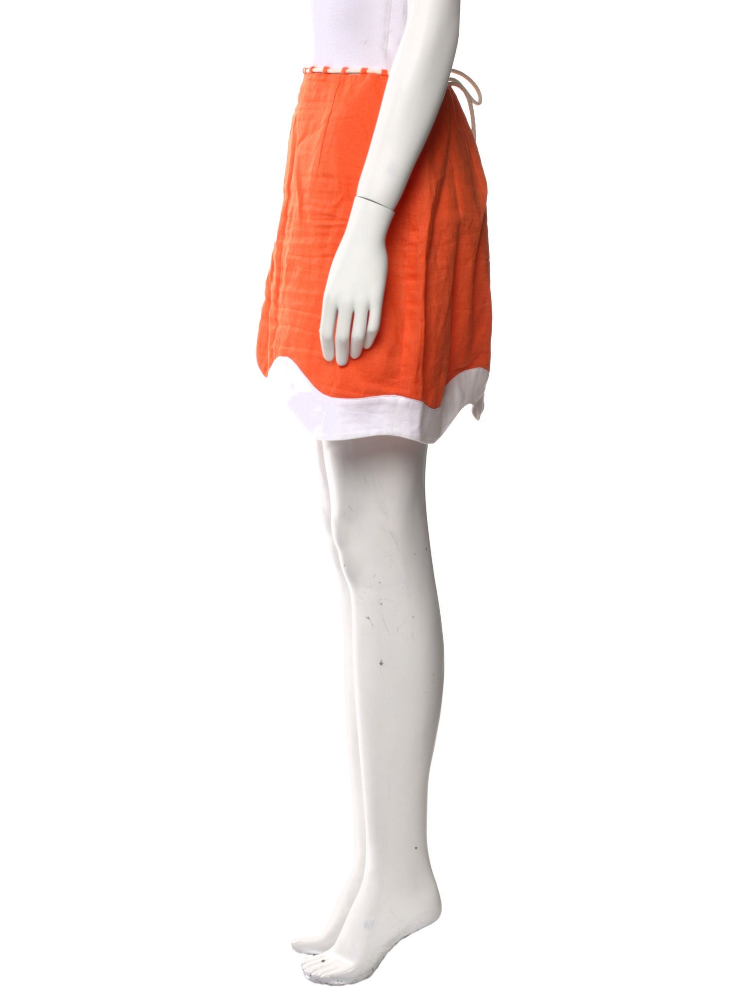 Staud Linen Mini Skirt