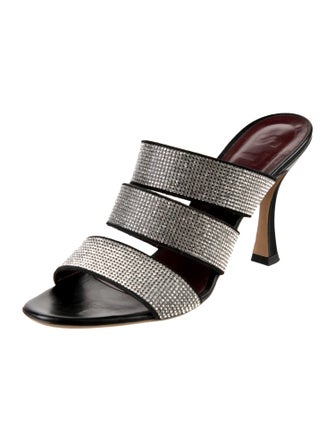 Staud Leather Printed Slides