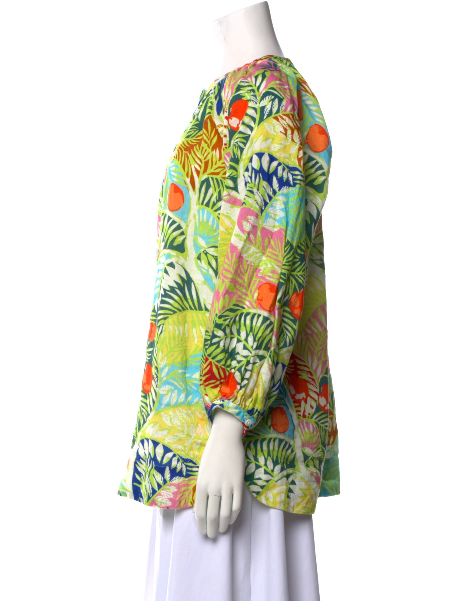 Staud Linen Floral Print Tunic