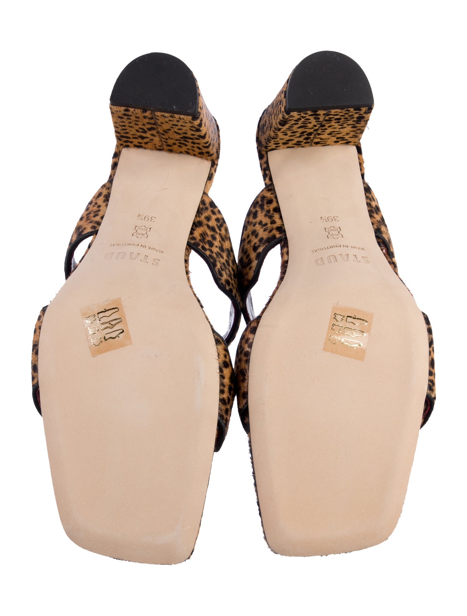 Staud Ponyhair Animal Print Slides