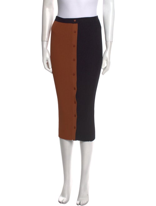 Staud Colorblock Pattern Knee-Length Skirt