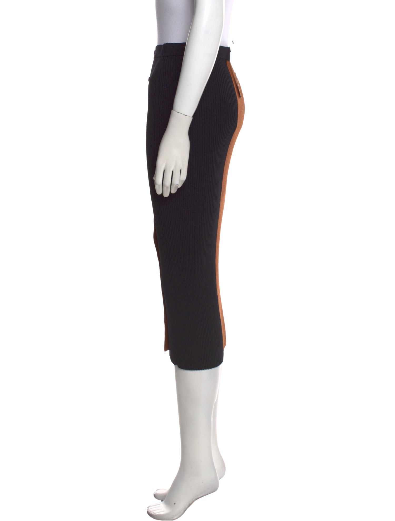 Staud Colorblock Pattern Knee-Length Skirt