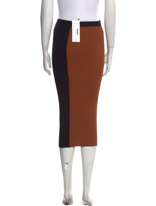 Staud Colorblock Pattern Knee-Length Skirt