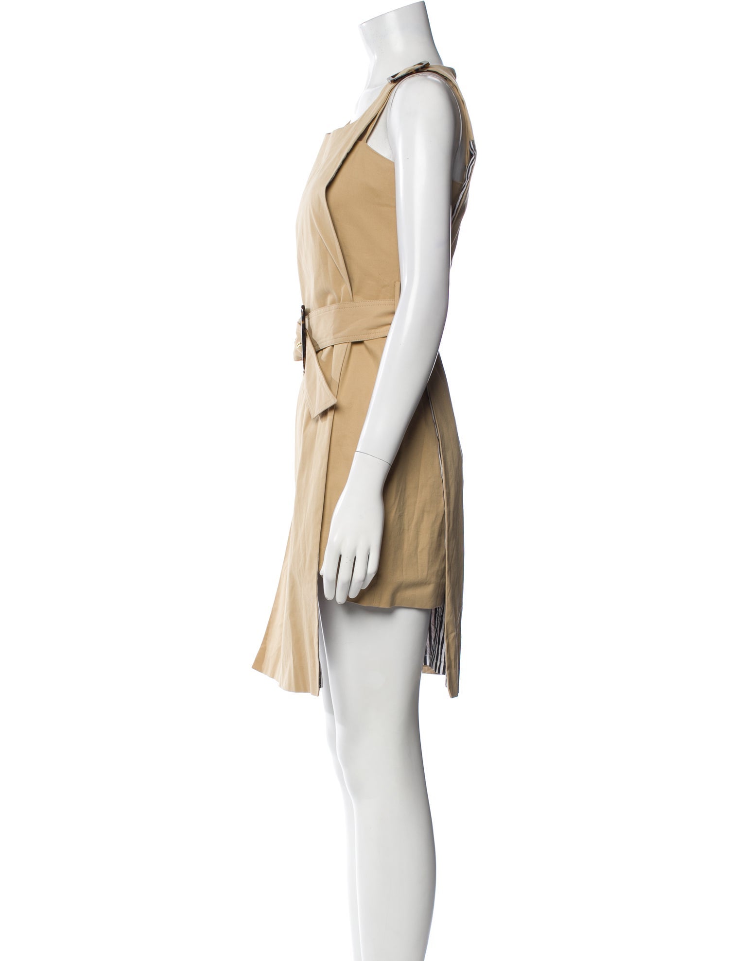 Staud Square Neckline Knee-Length Dress