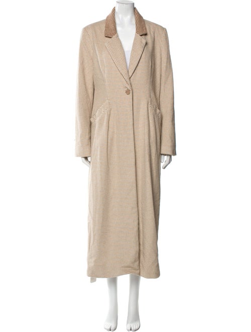 Staud Plaid Print Coat