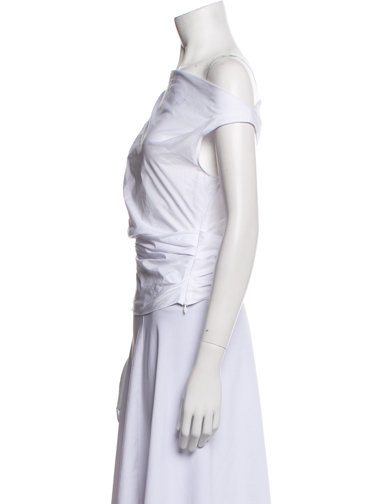 Staud Bateau Neckline Short Sleeve Crop Top