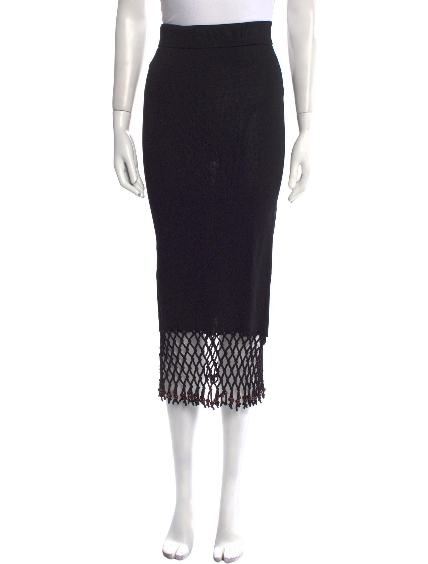 Staud Beaded Accents Midi Length Skirt
