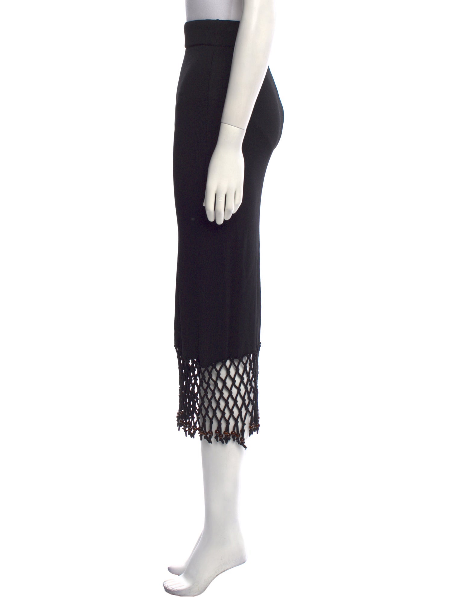 Staud Beaded Accents Midi Length Skirt