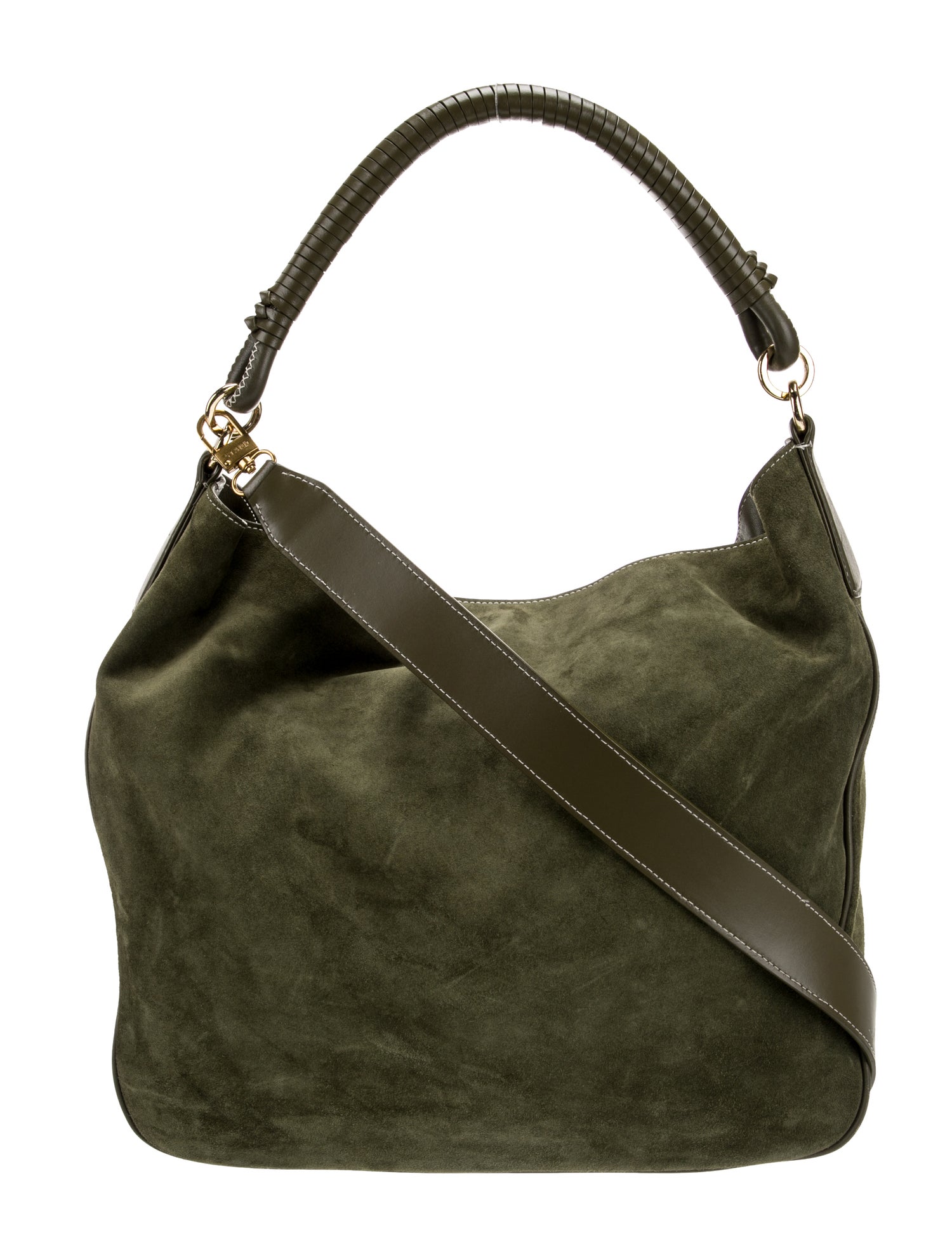 Staud Suede Top Handle Bag
