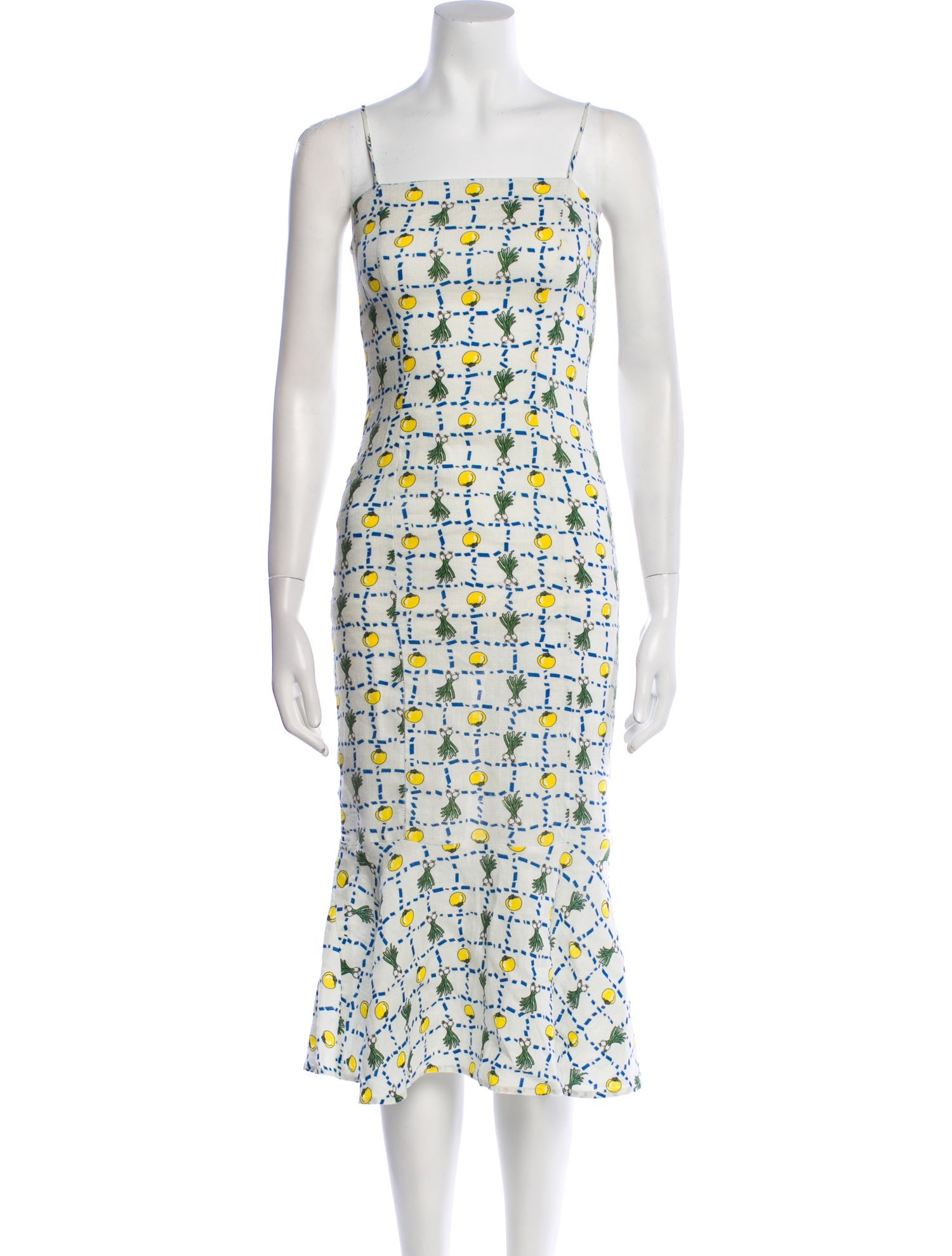 Staud Linen Midi Length Dress