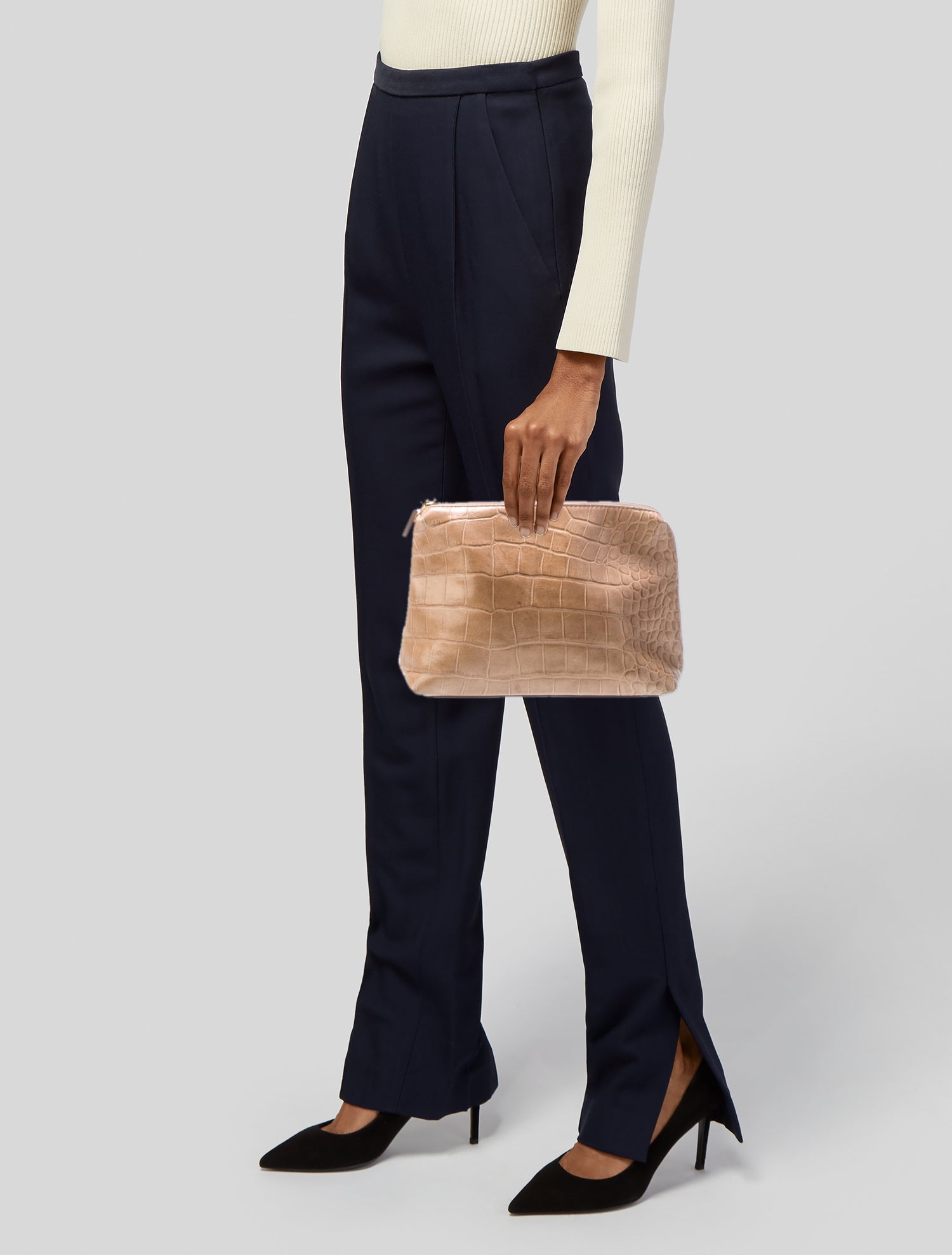 Staud Embossed Leather Crossbody Bag