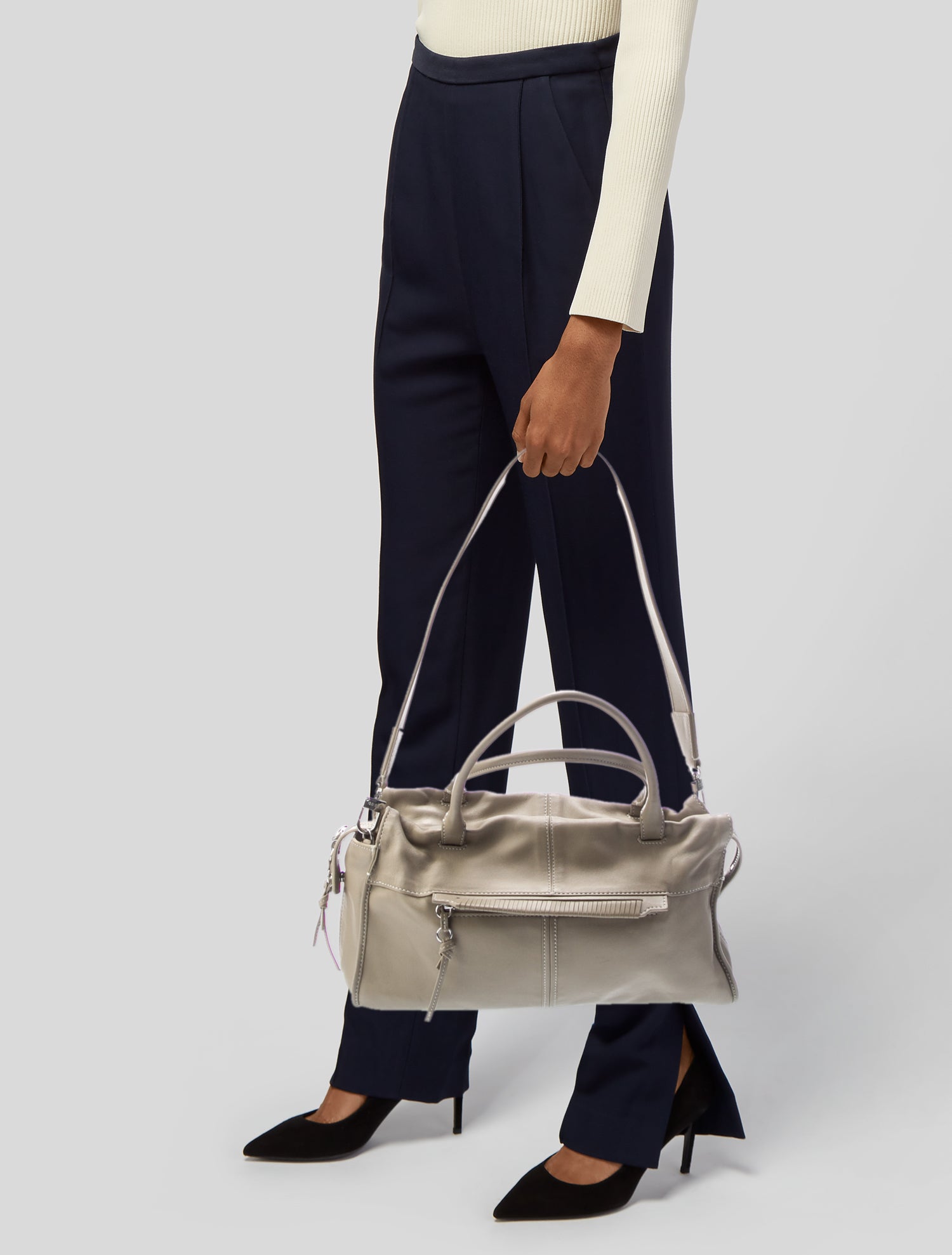 Staud Leather Top Handle Bag