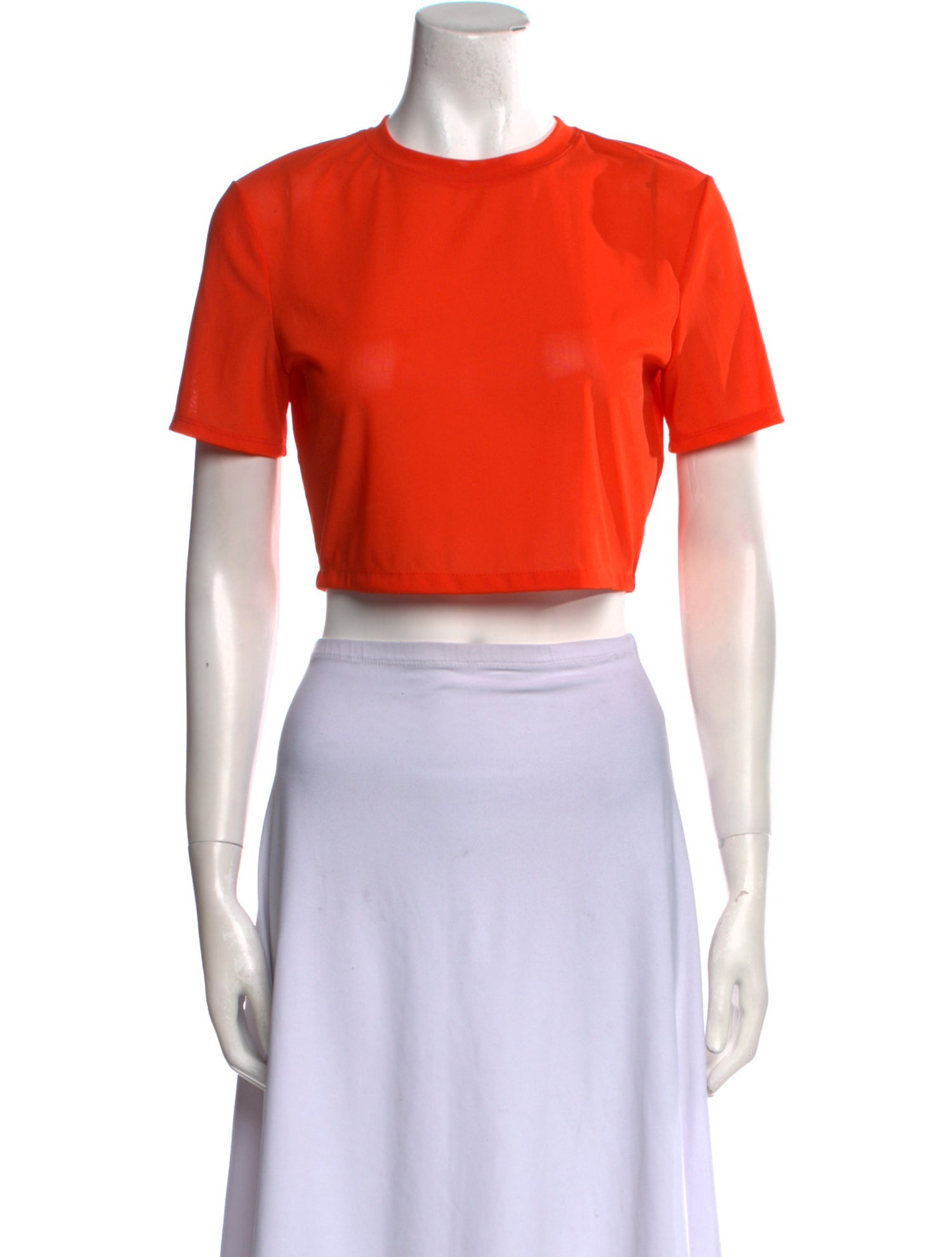 Staud Crew Neck Short Sleeve Crop Top