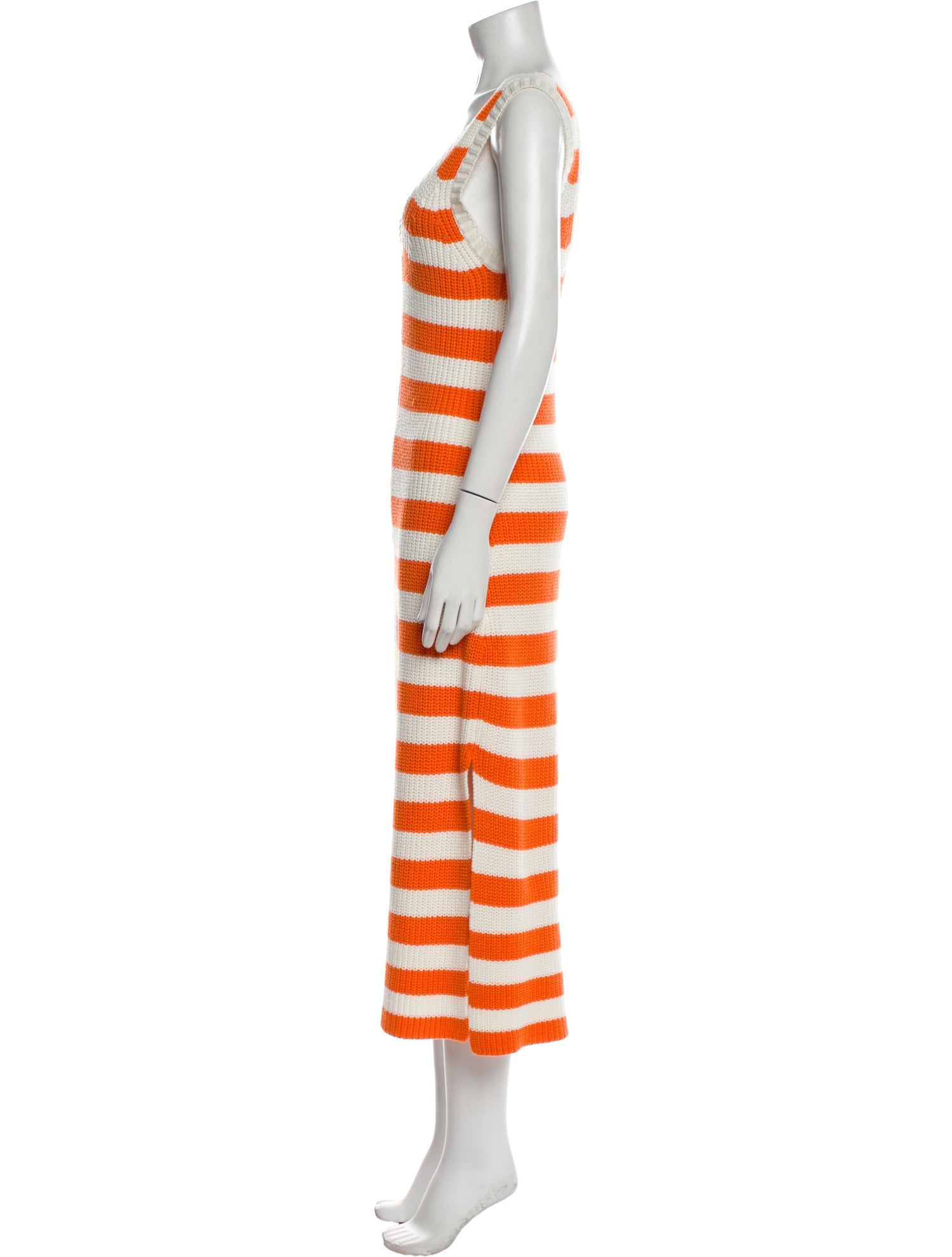 Staud Striped Long Dress