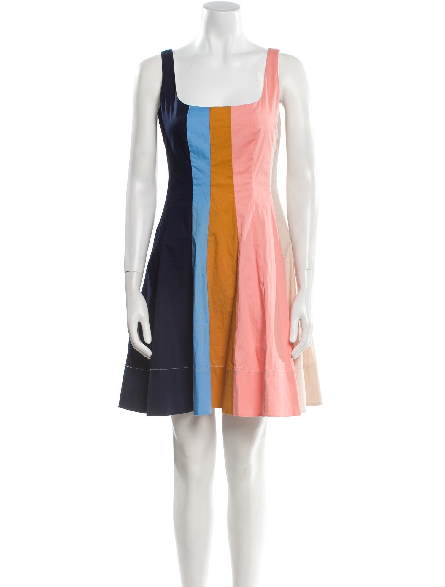 Staud Colorblock Pattern Mini Dress