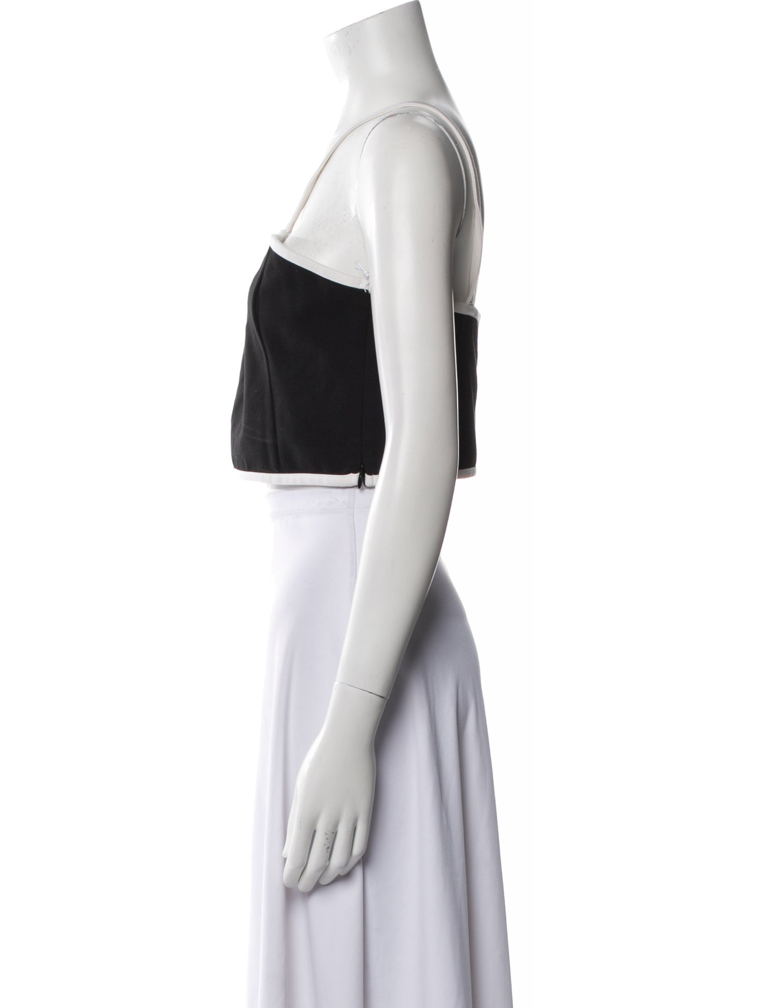 Staud V-Neck Sleeveless Crop Top