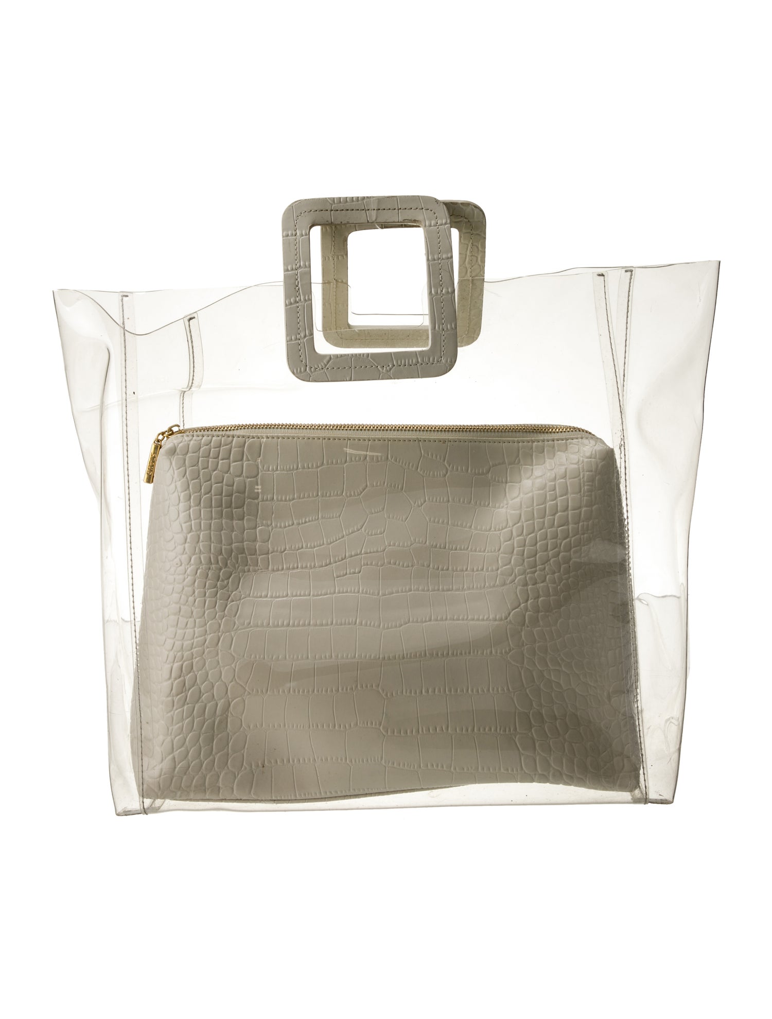 Staud Embossed Leather Clutch