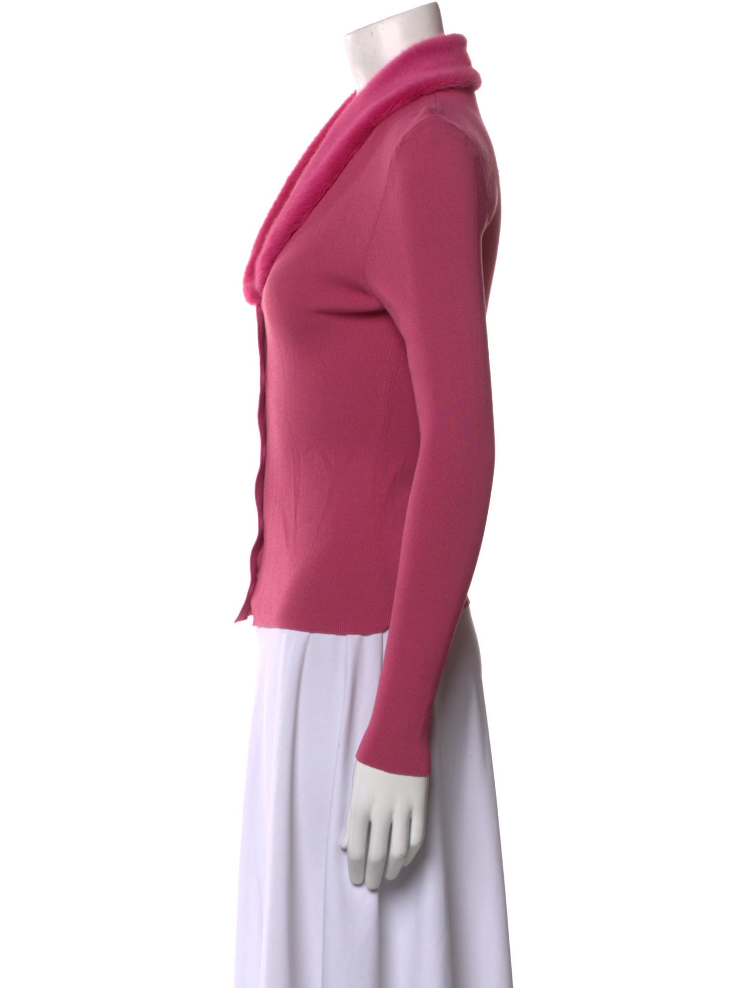 Staud V-Neck Long Sleeve Button-Up Top