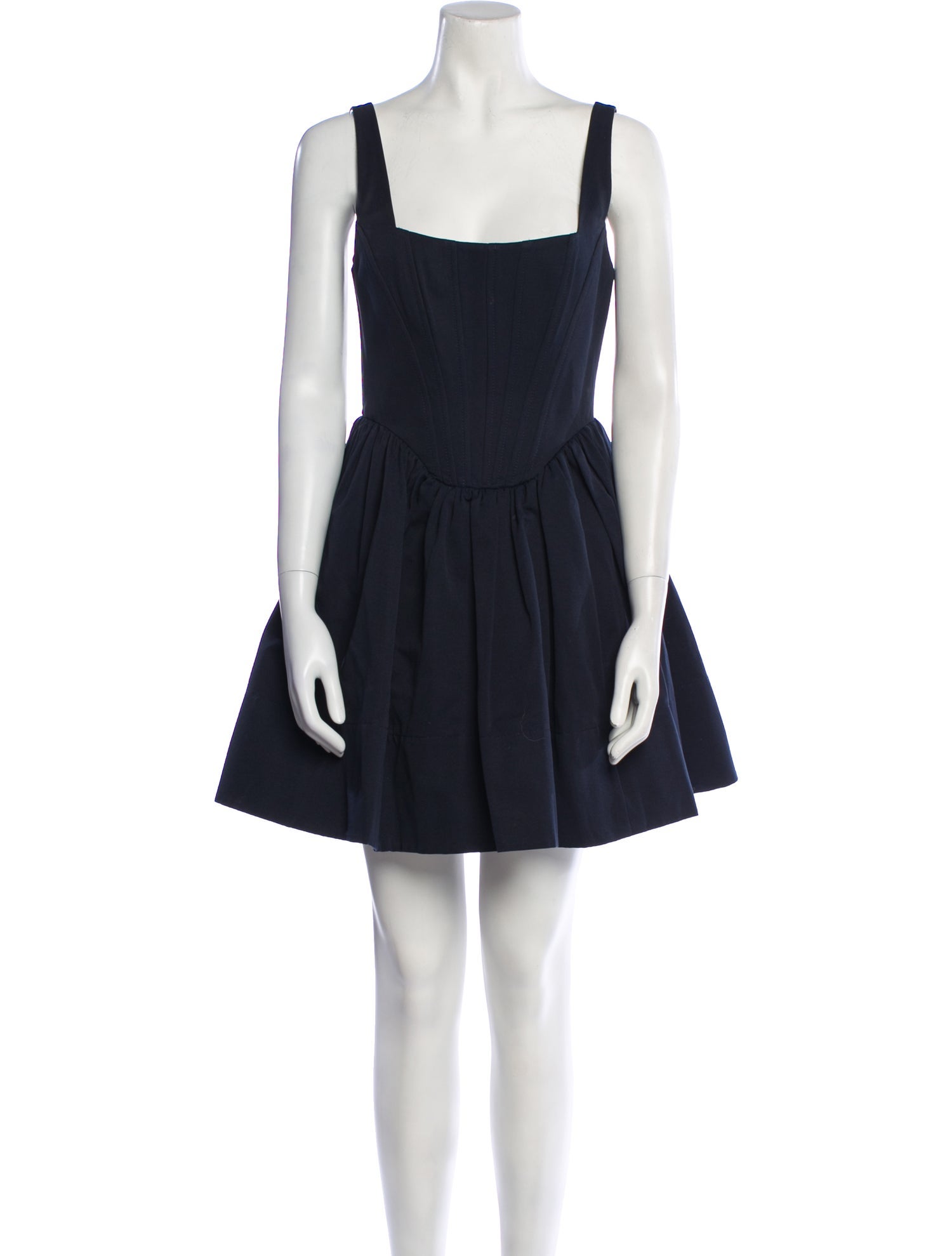 Staud Square Neckline Mini Dress