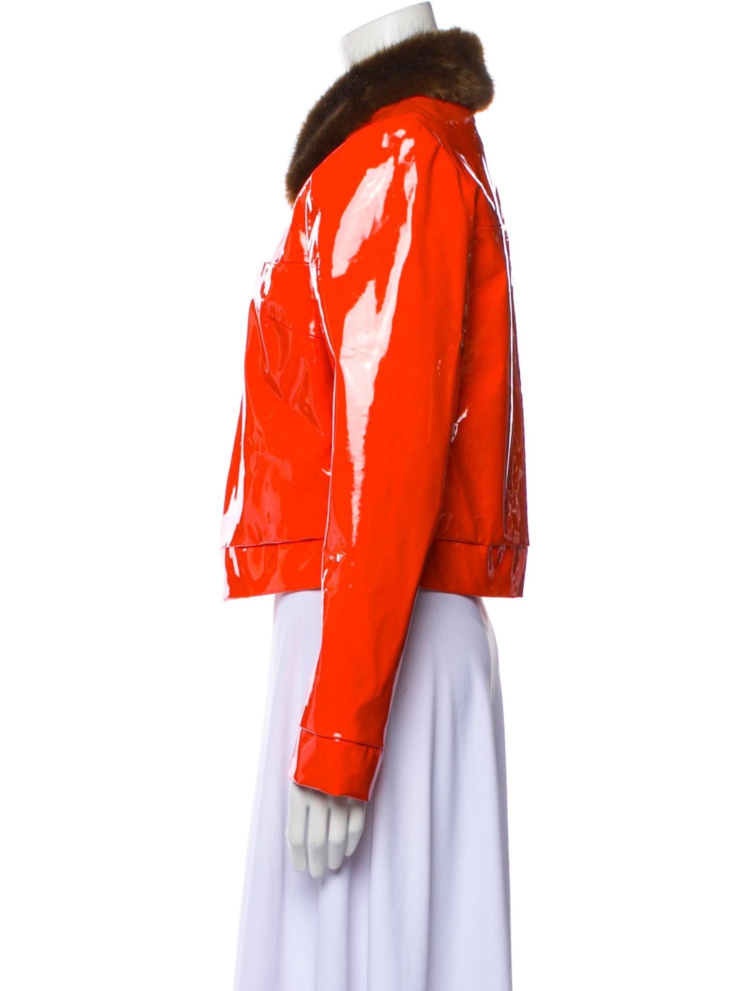 Staud Faux Fur Biker Jacket