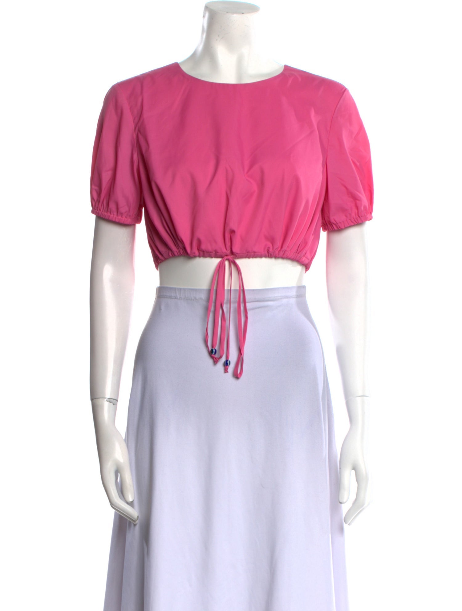 Staud Crew Neck Short Sleeve Crop Top