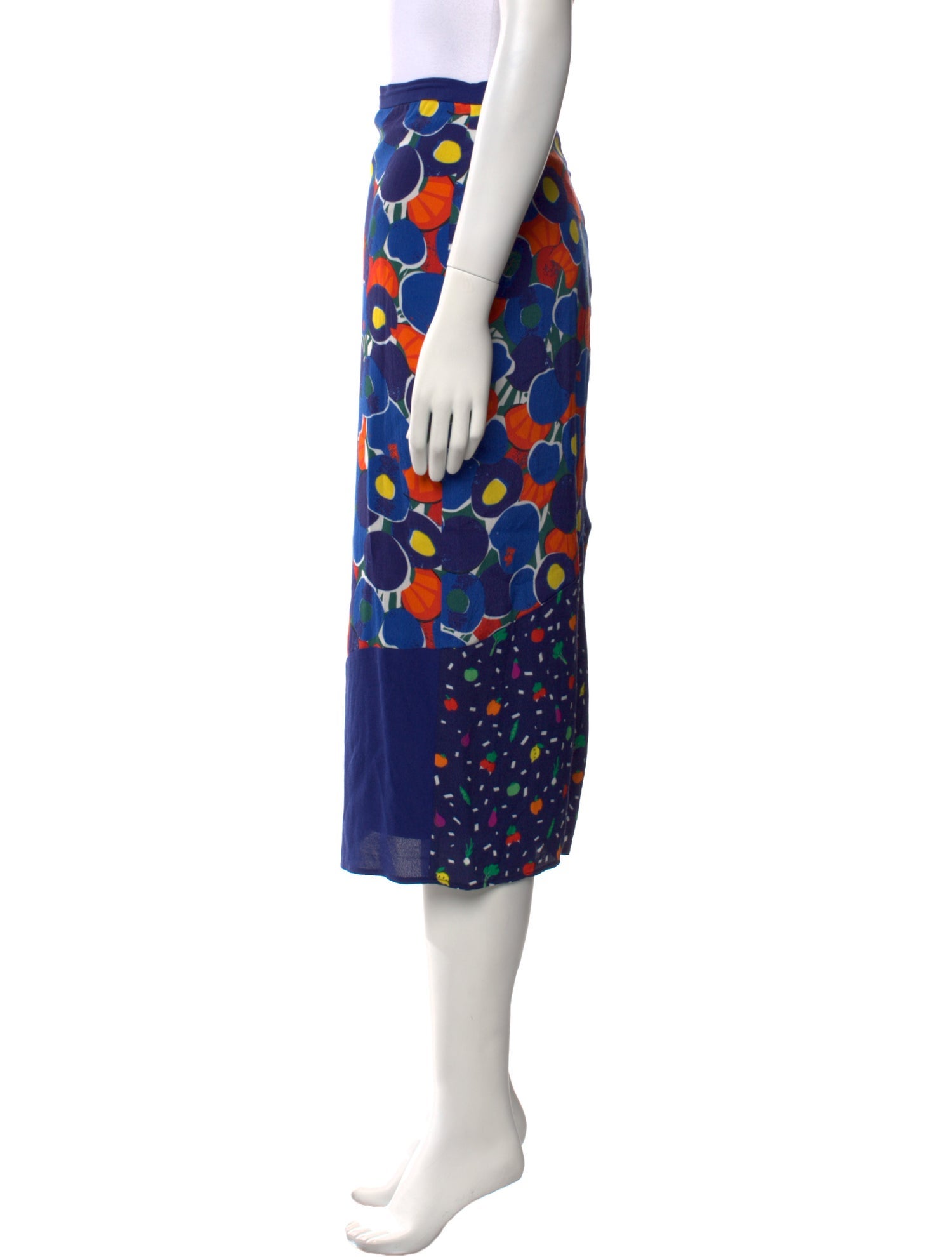 Staud Printed Midi Length Skirt