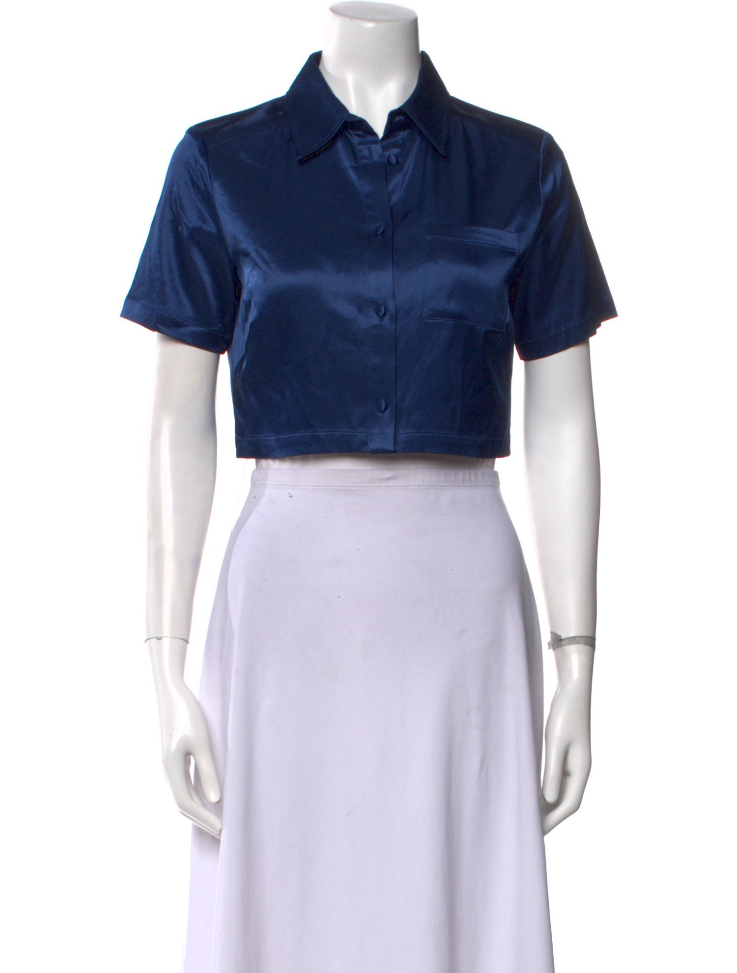 Staud Short Sleeve Crop Top