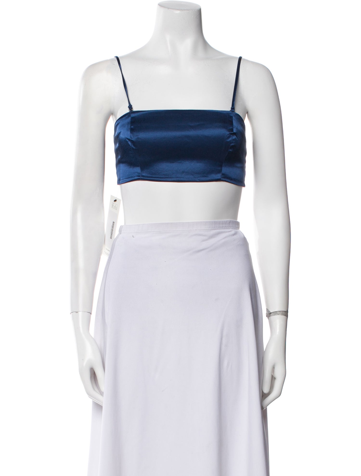 Staud Square Neckline Sleeveless Crop Top
