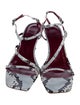Staud Leather Animal Print Slingback Sandals