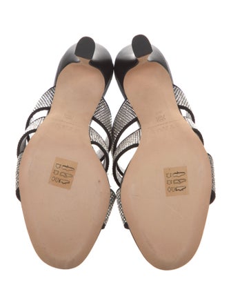 Staud Leather Crystal Embellishments Slides