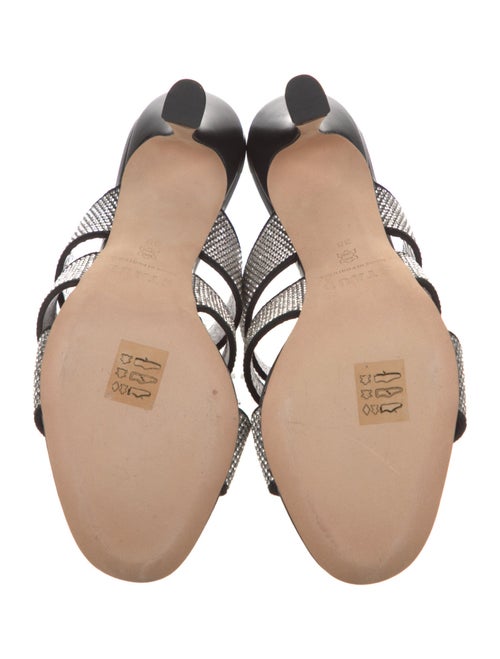 Staud Leather Crystal Embellishments Slides