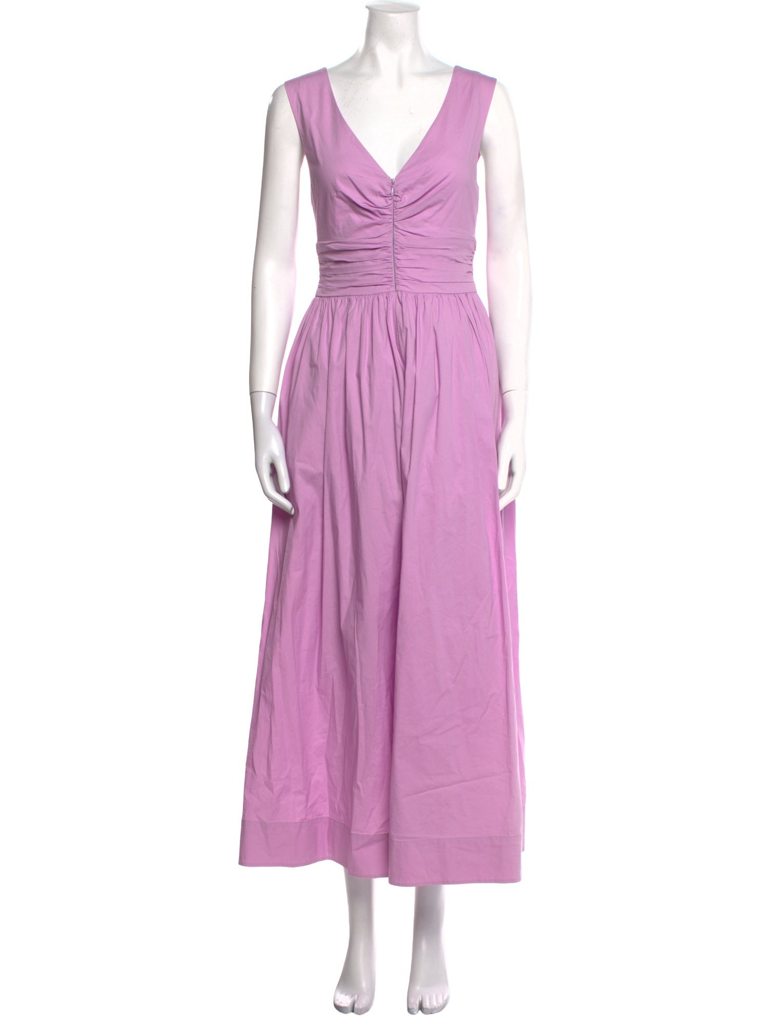 Staud V-Neck Long Dress