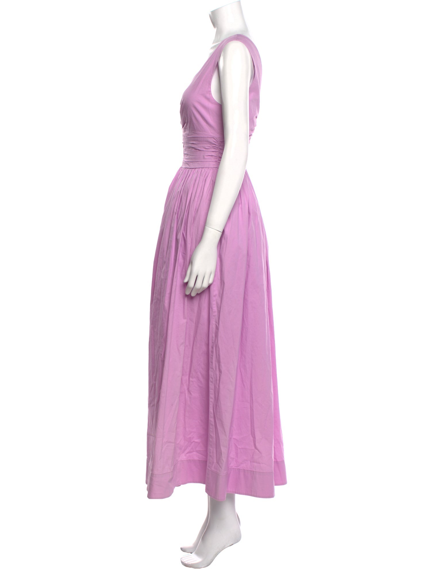 Staud V-Neck Long Dress