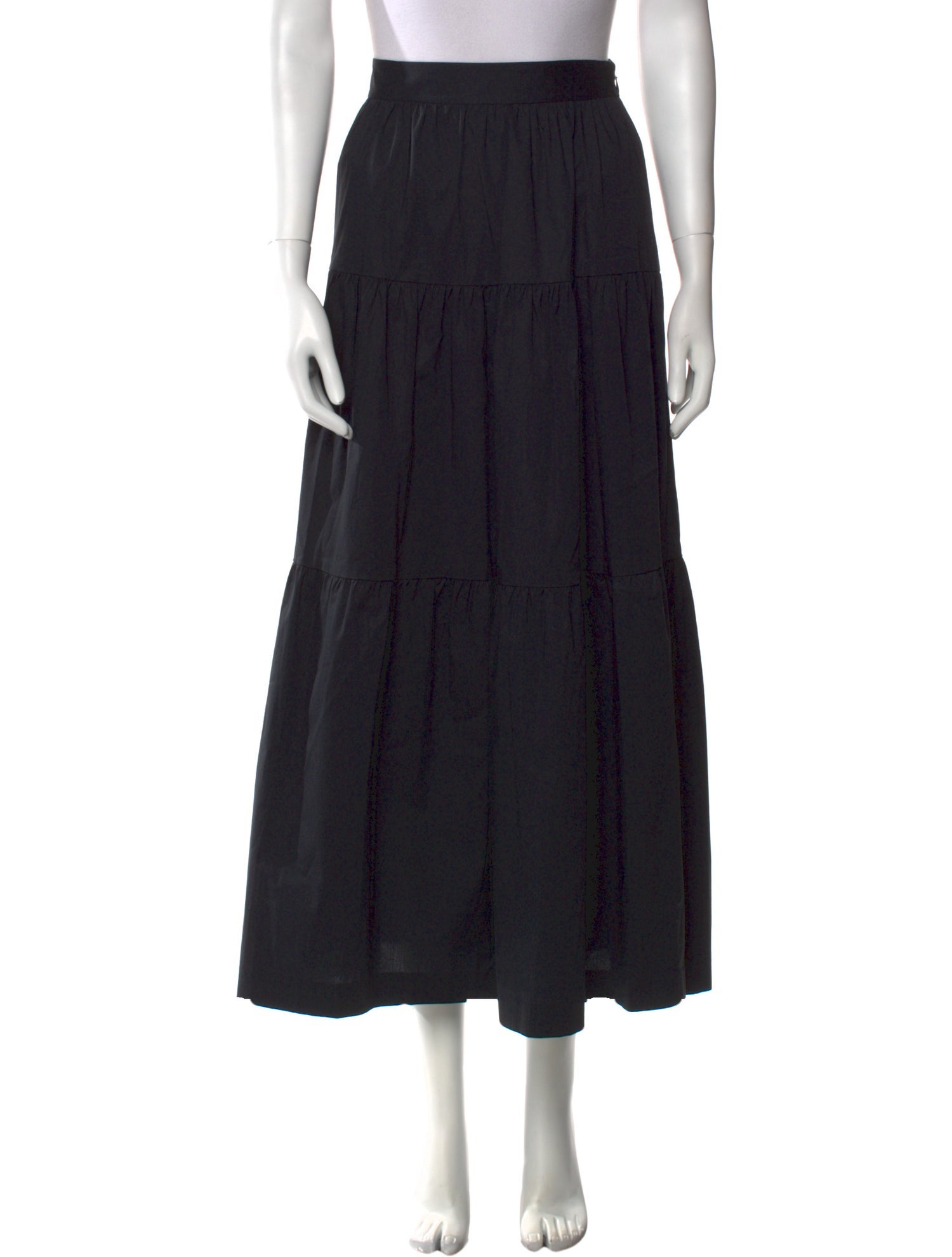 Staud Ruffle Embellishment Midi Length Skirt